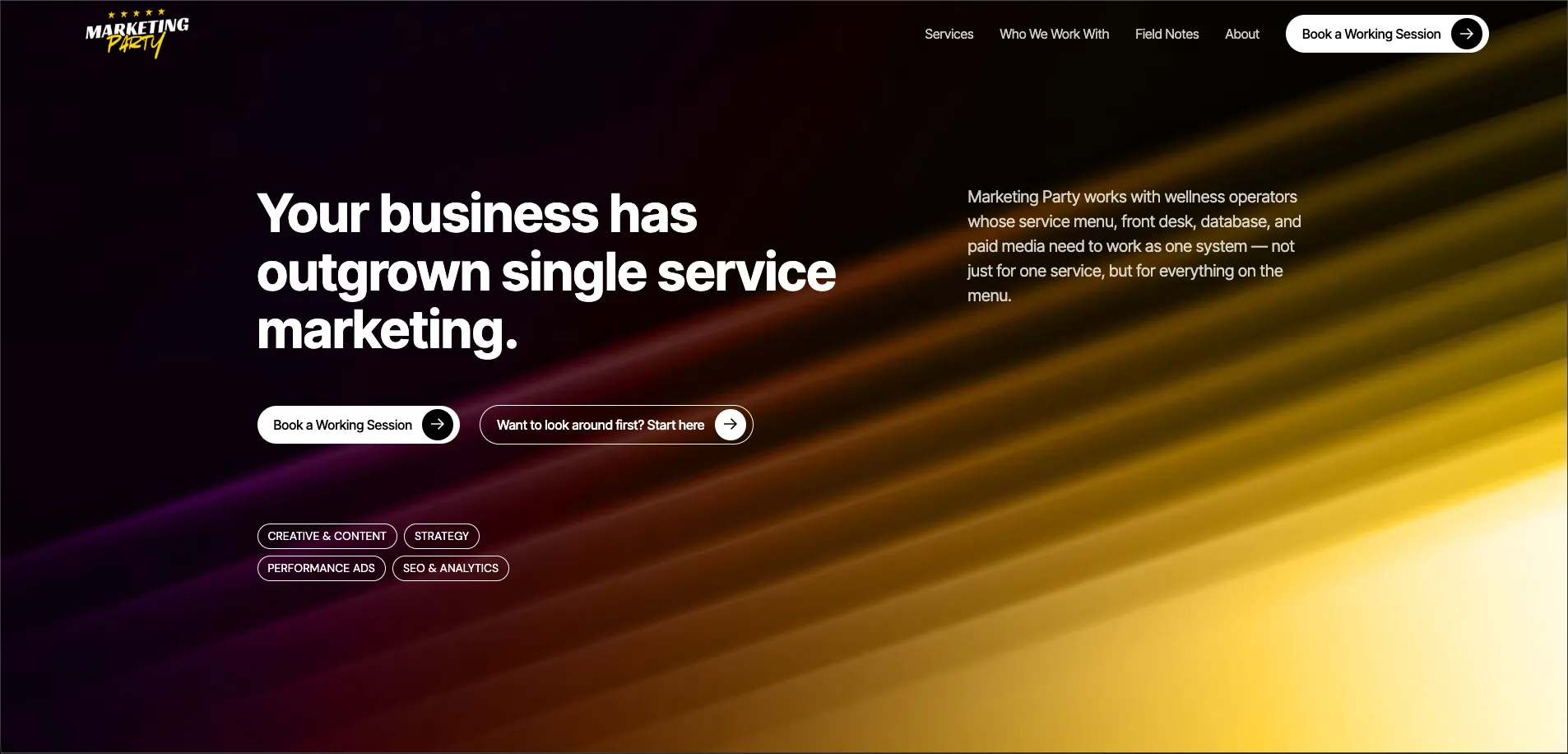 Marketing Party — project screenshot by Muhammad Abdullah